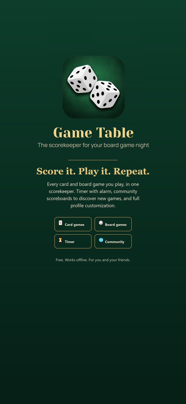Home screen of the Mesa de Juegos app showing the game boards